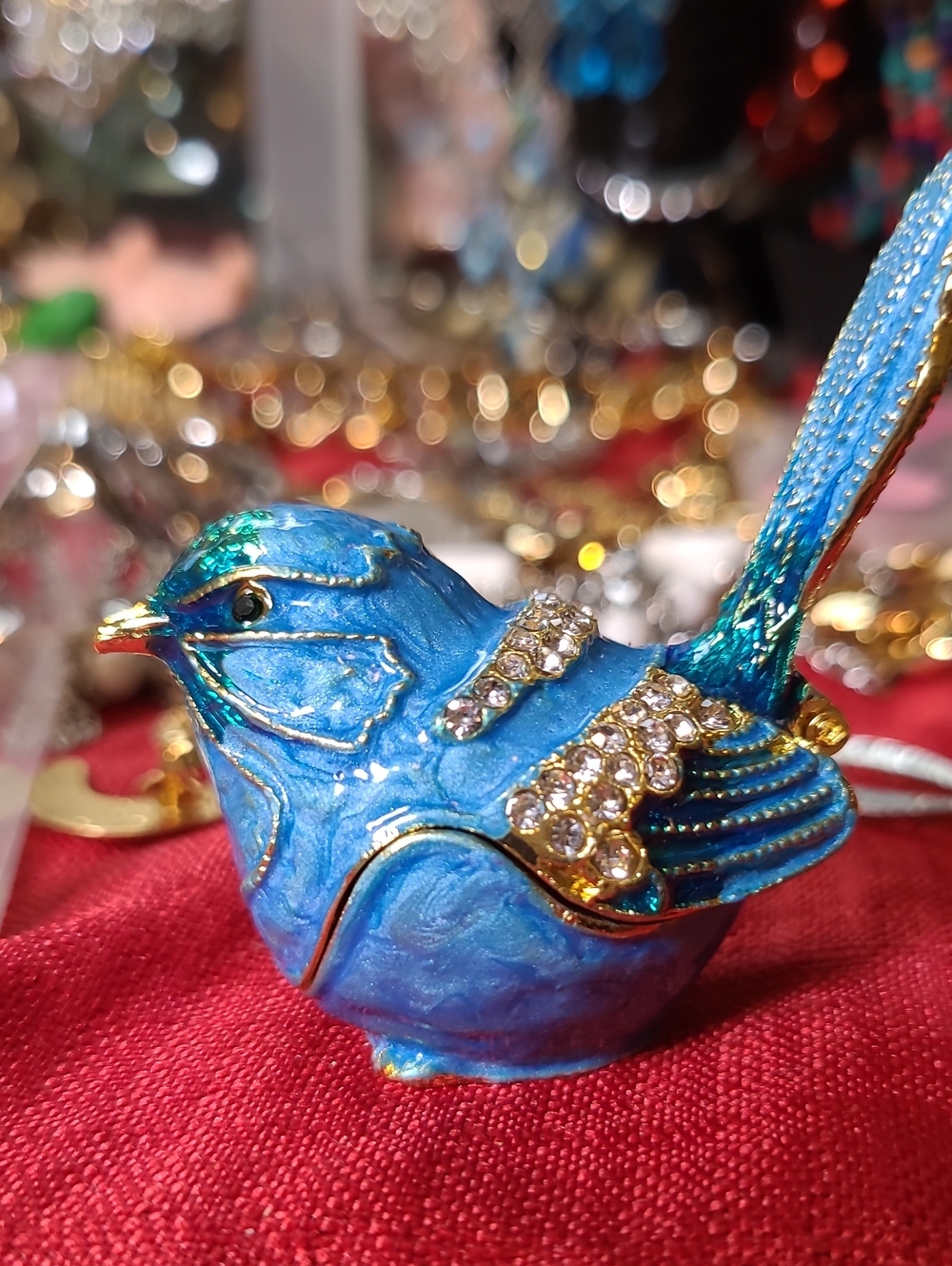 Blue Bird Trinket Box